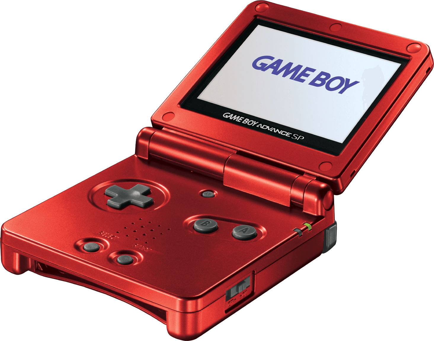Nintendo Game Boy Advance SP, consola portátil de 32 bits con pantalla iluminada y compatibilidad con juegos de GBA.