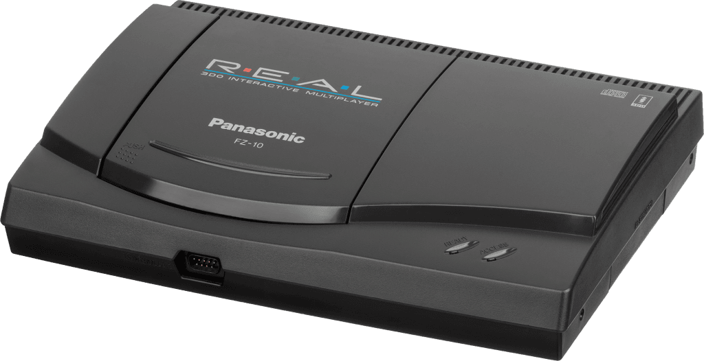Panasonic 3DO FZ-10, consola de 32 bits con compatibilidad para juegos en CD-ROM y capacidades gráficas avanzadas.