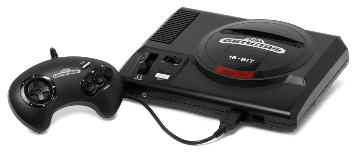 Sega Genesis, consola de 16 bits de SEGA conocida por Sonic the Hedgehog y su potente catálogo retro.