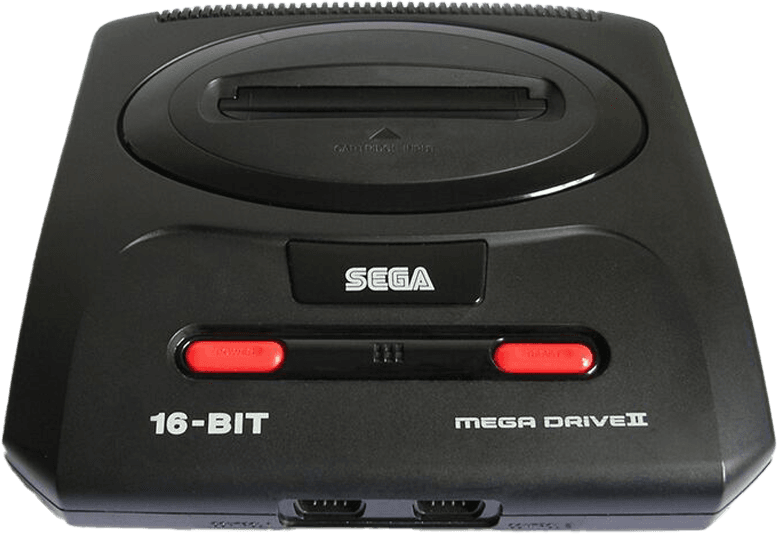 Sega Mega Drive II, consola de 16 bits con diseño compacto y compatibilidad con juegos clásicos de SEGA.
