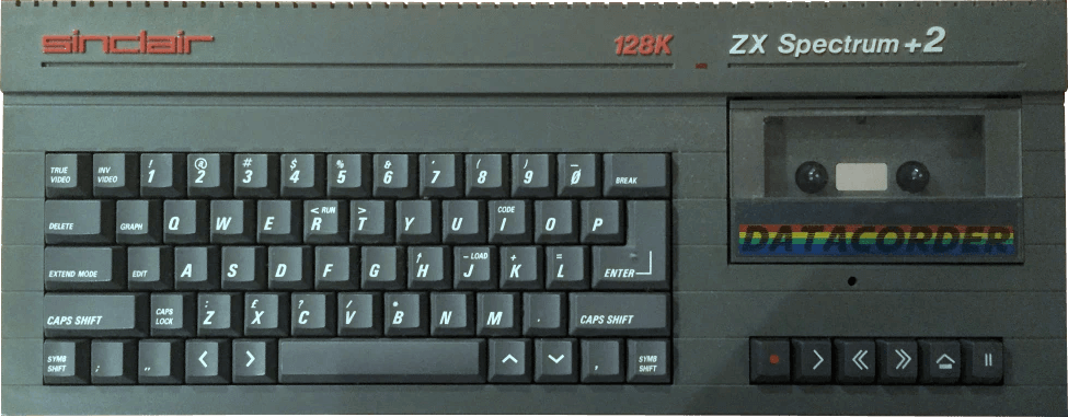 Sinclair ZX Spectrum +2, microordenador de 8 bits con cassette incorporado